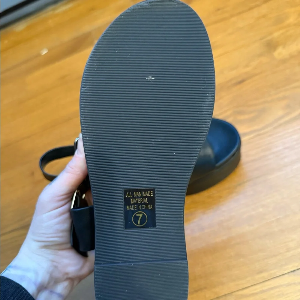 Women's SODA Black Platform Sandals